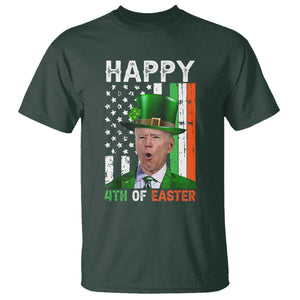 Funny Biden St Patricks Day T Shirt Happy 4th Of Easter American Irish Flag Shamrock TS02 Dark Forest Green Print Your Wear