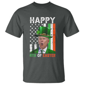 Funny Biden St Patricks Day T Shirt Happy 4th Of Easter American Irish Flag Shamrock TS02 Dark Heather Print Your Wear