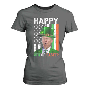 Funny Biden St Patricks Day T Shirt For Women Happy 4th Of Easter American Irish Flag Shamrock TS02 Dark Heather Print Your Wear