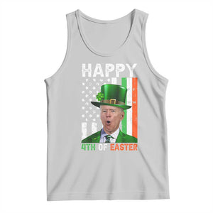 Funny Biden St Patricks Day Tank Top Happy 4th Of Easter American Irish Flag Shamrock TS02 Ash Print Your Wear