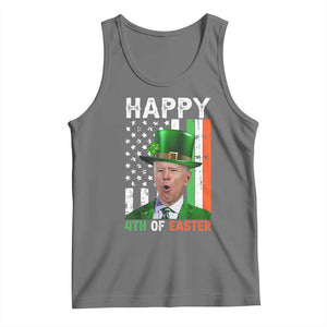 Funny Biden St Patricks Day Tank Top Happy 4th Of Easter American Irish Flag Shamrock TS02 Black Heather Print Your Wear