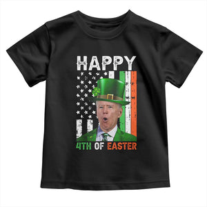 Funny Biden St Patricks Day Toddler T Shirt Happy 4th Of Easter American Irish Flag Shamrock TS02 Black Print Your Wear