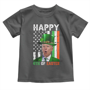 Funny Biden St Patricks Day Toddler T Shirt Happy 4th Of Easter American Irish Flag Shamrock TS02 Dark Heather Print Your Wear