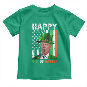 Funny Biden St Patricks Day Toddler T Shirt Happy 4th Of Easter American Irish Flag Shamrock TS02 Irish Green Print Your Wear