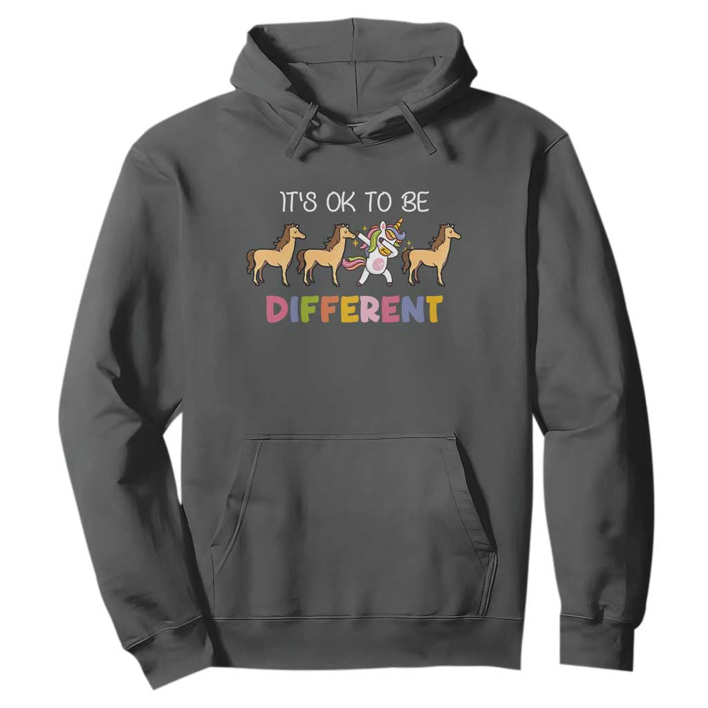 Unicorn Autism Hoodie Acceptance It's Ok To Be Different TS02 Dark Heather Printyourwear