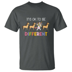 Unicorn Autism T Shirt Acceptance It's Ok To Be Different TS02 Dark Heather Printyourwear