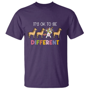 Unicorn Autism T Shirt Acceptance It's Ok To Be Different TS02 Purple Printyourwear