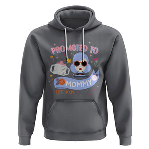 First Mother's Day Hoodie Promoted To Mommy Cool Retro New Mom TS02 Charcoal Printyourwear