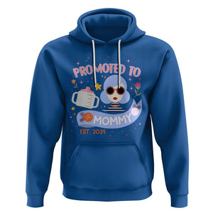 First Mother's Day Hoodie Promoted To Mommy Cool Retro New Mom TS02 Royal Blue Printyourwear