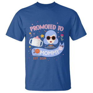 First Mother's Day T Shirt Promoted To Mommy Cool Retro New Mom TS02 Royal Blue Printyourwear