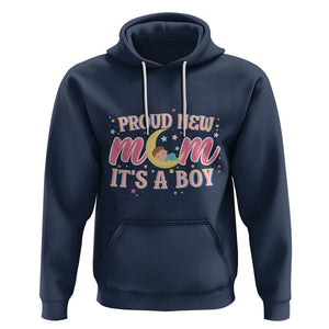 First Mother's Day Hoodie Proud New Mom It's A Boy Blue Baby TS02 Navy Printyourwear