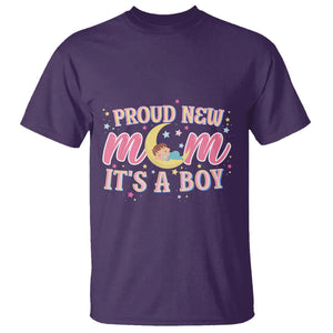 First Mother's Day T Shirt Proud New Mom It's A Boy Blue Baby TS02 Purple Printyourwear