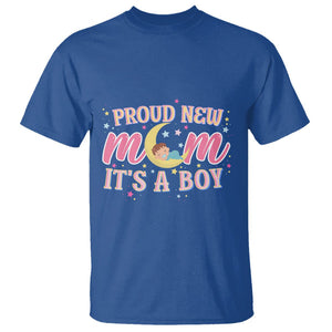 First Mother's Day T Shirt Proud New Mom It's A Boy Blue Baby TS02 Royal Blue Printyourwear