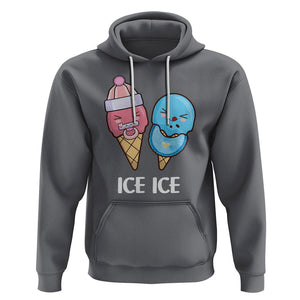 First Mother's Day Hoodie Ice Ice Baby Blue Pink Icecream TS02 Charcoal Printyourwear