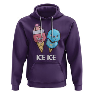 First Mother's Day Hoodie Ice Ice Baby Blue Pink Icecream TS02 Purple Printyourwear