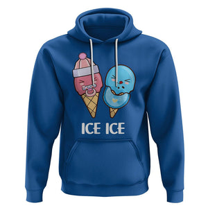 First Mother's Day Hoodie Ice Ice Baby Blue Pink Icecream TS02 Royal Blue Printyourwear