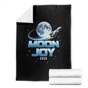 Celestial Moon Joy 2026 Throw Blanket Rocket Launch '26 Lunar Mission Celebration TS02 Black Print Your Wear