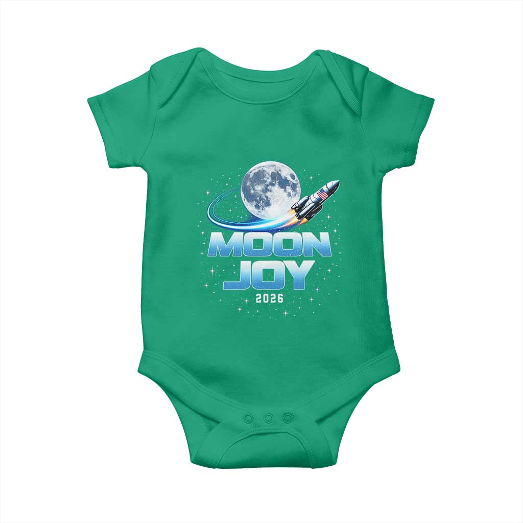 Celestial Moon Joy 2026 Baby Onesie Rocket Launch '26 Lunar Mission Celebration TS02 Irish Green Print Your Wear