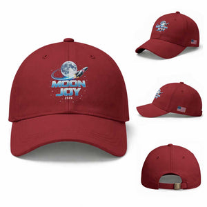 Celestial Moon Joy 2026 Baseball Cap Rocket Launch '26 Lunar Mission Celebration TS02 Baseball Cap Universal Fit Cherry Red Print Your Wear