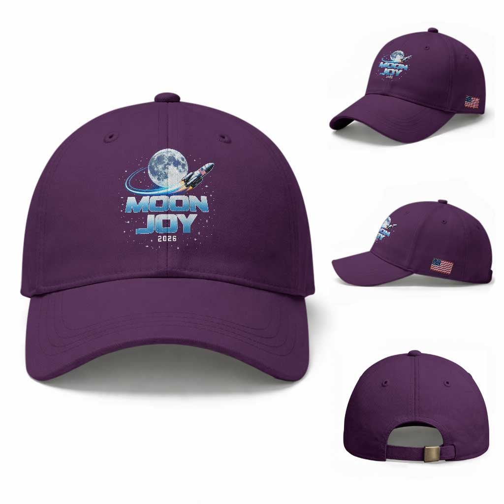 Celestial Moon Joy 2026 Baseball Cap Rocket Launch '26 Lunar Mission Celebration TS02 Baseball Cap Universal Fit Purple Print Your Wear