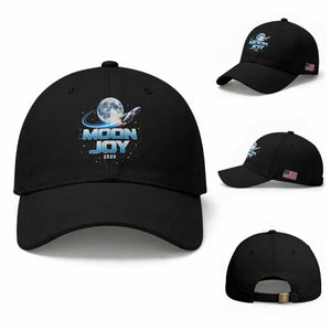 Celestial Moon Joy 2026 Baseball Cap Rocket Launch '26 Lunar Mission Celebration TS02 Baseball Cap Universal Fit Black Print Your Wear