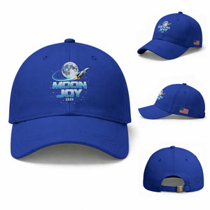Celestial Moon Joy 2026 Baseball Cap Rocket Launch '26 Lunar Mission Celebration TS02 Baseball Cap Universal Fit Royal Blue Print Your Wear