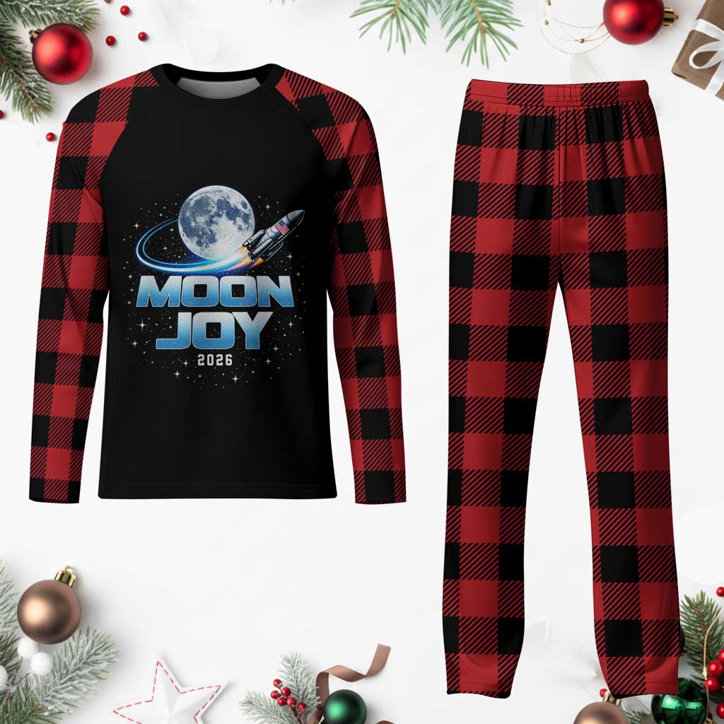 Celestial Moon Joy 2026 Plaid Pajama Set Rocket Launch '26 Lunar Mission Celebration TS02 Buffalo Plaid Print Your Wear