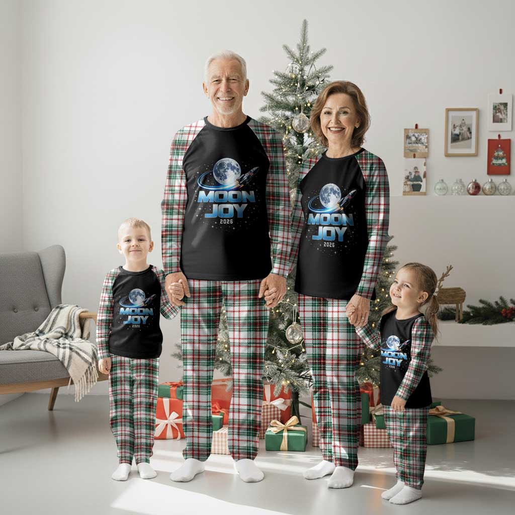 Celestial Moon Joy 2026 Plaid Pajama Set Rocket Launch '26 Lunar Mission Celebration TS02 Christmas Plaid Print Your Wear