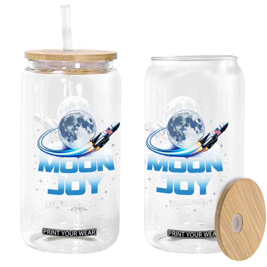 Celestial Moon Joy 2026 Glass Can Rocket Launch '26 Lunar Mission Celebration TS02 Print Your Wear