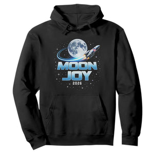 Celestial Moon Joy 2026 Hoodie Rocket Launch '26 Lunar Mission Celebration TS02 Black Print Your Wear