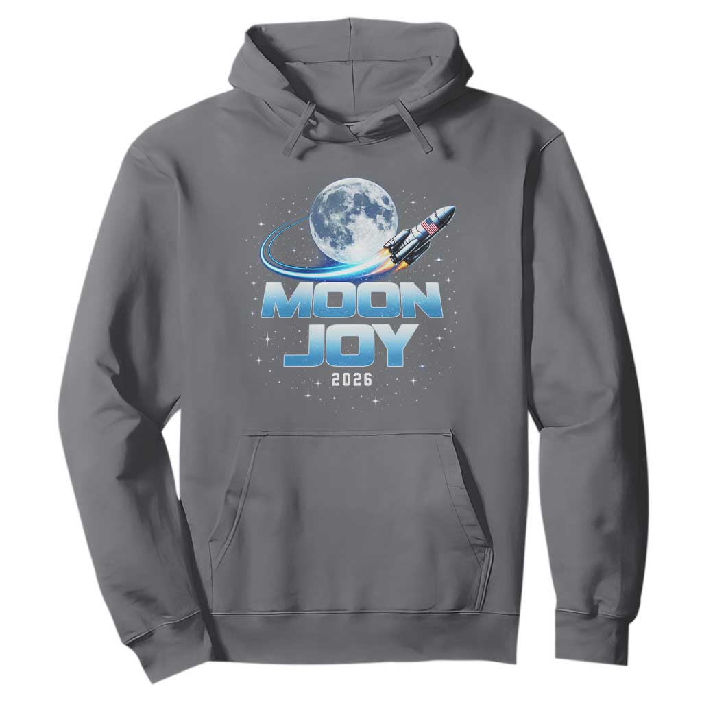 Celestial Moon Joy 2026 Hoodie Rocket Launch '26 Lunar Mission Celebration TS02 Charcoal Print Your Wear