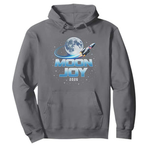 Celestial Moon Joy 2026 Hoodie Rocket Launch '26 Lunar Mission Celebration TS02 Charcoal Print Your Wear