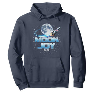 Celestial Moon Joy 2026 Hoodie Rocket Launch '26 Lunar Mission Celebration TS02 Navy Print Your Wear