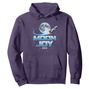 Celestial Moon Joy 2026 Hoodie Rocket Launch '26 Lunar Mission Celebration TS02 Purple Print Your Wear