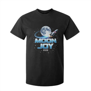 Celestial Moon Joy 2026 T Shirt For Kid Rocket Launch '26 Lunar Mission Celebration TS02 Black Print Your Wear