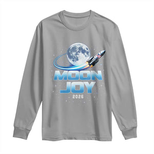 Celestial Moon Joy 2026 Long Sleeve Shirt Rocket Launch '26 Lunar Mission Celebration TS02 Sport Gray Print Your Wear