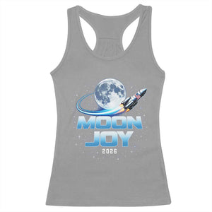 Celestial Moon Joy 2026 Racerback Tank Top Rocket Launch '26 Lunar Mission Celebration TS02 Sport Gray Print Your Wear