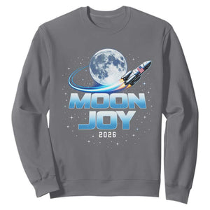 Celestial Moon Joy 2026 Sweatshirt Rocket Launch '26 Lunar Mission Celebration TS02 Charcoal Print Your Wear