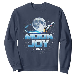 Celestial Moon Joy 2026 Sweatshirt Rocket Launch '26 Lunar Mission Celebration TS02 Navy Print Your Wear