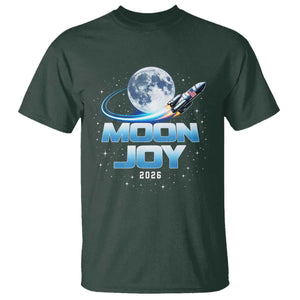 Celestial Moon Joy 2026 T Shirt Rocket Launch '26 Lunar Mission Celebration TS02 Dark Forest Green Print Your Wear