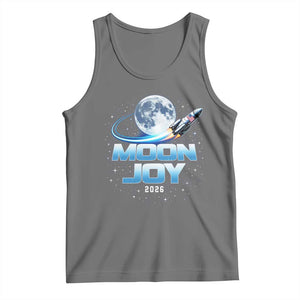 Celestial Moon Joy 2026 Tank Top Rocket Launch '26 Lunar Mission Celebration TS02 Black Heather Print Your Wear