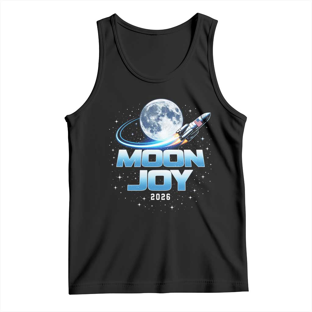 Celestial Moon Joy 2026 Tank Top Rocket Launch '26 Lunar Mission Celebration TS02 Black Print Your Wear
