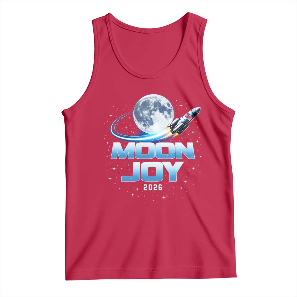 Celestial Moon Joy 2026 Tank Top Rocket Launch '26 Lunar Mission Celebration TS02 Red Print Your Wear