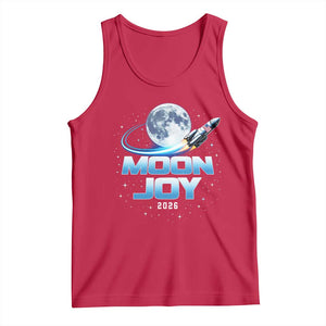 Celestial Moon Joy 2026 Tank Top Rocket Launch '26 Lunar Mission Celebration TS02 Red Print Your Wear