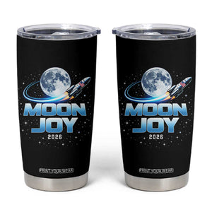 Celestial Moon Joy 2026 Tumbler Cup Rocket Launch '26 Lunar Mission Celebration TS02 Black Print Your Wear