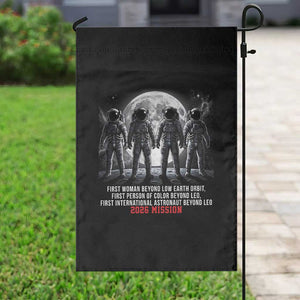 Historic 2026 Lunar Mission Crew Celebration Garden Flag Proud To Be Beyond Low Earth Orbit TS02 Print Your Wear