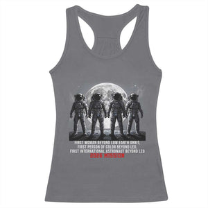 Historic 2026 Lunar Mission Crew Celebration Racerback Tank Top Proud To Be Beyond Low Earth Orbit TS02 Charcoal Print Your Wear