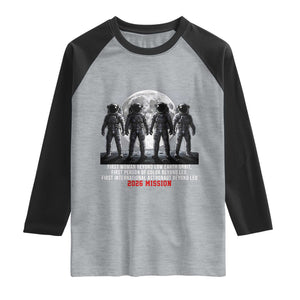 Historic 2026 Lunar Mission Crew Celebration Raglan Shirt Proud To Be Beyond Low Earth Orbit TS02 Heather Gray Black Print Your Wear