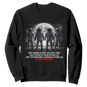 Historic 2026 Lunar Mission Crew Celebration Sweatshirt Proud To Be Beyond Low Earth Orbit TS02 Black Print Your Wear