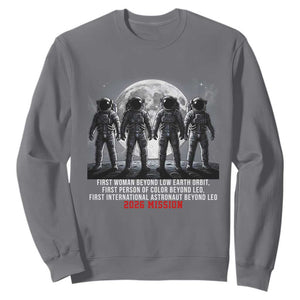 Historic 2026 Lunar Mission Crew Celebration Sweatshirt Proud To Be Beyond Low Earth Orbit TS02 Charcoal Print Your Wear